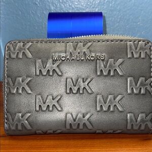 Michael Kors Embossed Gray Wallet